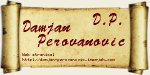 Damjan Perovanović vizit kartica